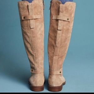 Franco sarto wide calf riding suede boots